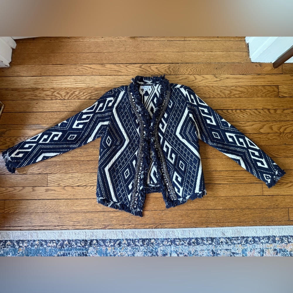 Glamorous Navy and White Blazer - Size XS